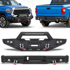 Steel Front Rear Bumper For 2014-2021 Tundra Wwinch Plate Sensor Holes Lights