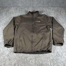 Columbia Field Gear Jacket Mens Large Brown Omni Shield Softshell Outdoors