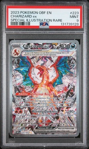 2023 POKEMON OBF EN-OBSIDIAN FLAMES SPECIAL ILLUSTRATION RARE CHARIZARD EX PSA 9
