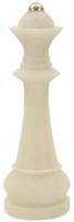 Mauro Ferretti Dekofigur Schachdame Quarzy Ø12X36 Cm Weiß Gold