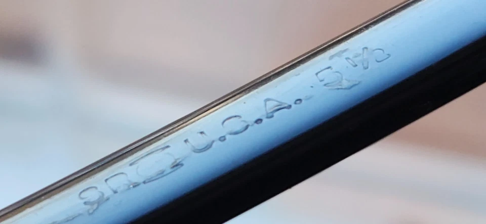 Винтажная круглая 2-точечная целлюлозная солнцезащитная оправа для очков SRO Style Rite 5 1/2 США  - Изображение 2 из 4