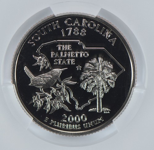 2000-S Washington State Quarter South Carolina PR69 DCAM CAC CACg *5525 - Picture 3 of 5