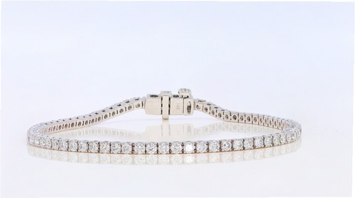 3.00Ct Round Cut Lab-Created Diamond Women's Tennis Bracelet 14k White Gold - Picture 2 of 8