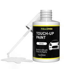 FOLLOWIN White Touch Up Paint for Cars, Car Paint Scratch Repair,Built-in Bru...