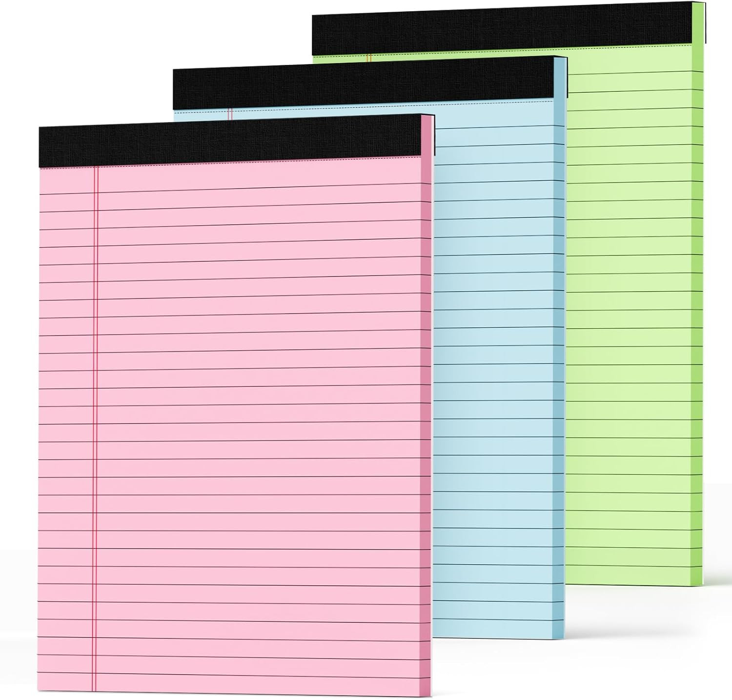Legal Pads 8.5 X 11 Colored Note Pads 8.5 X 11, 3 Pack Notepads 8.5 X 11, Pink N