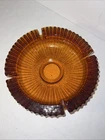 Blenko? Glass MCM Amber Starburst Ashtray Retro Color Vintage Glassware Barware
