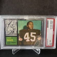 Ernie Davis - 1962 Topps Rookie Card #36 (RC) PSA 6