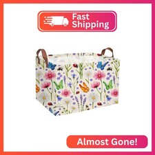 Essme Rectangular Boys Basket,Kids Storage Basket with Handles for Room Decor,Oc