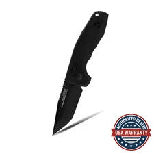 SOG TAC AU Compact 2.94 In Tanto Straight Edge Cryo D2 Blade Folding Knife