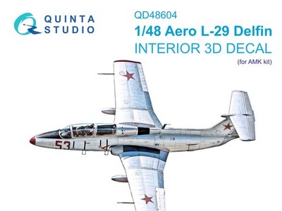 Quinta Studio 1/48 L-29 Delfin 3D-Printed&coloured Interior on decal paper (AMK)
