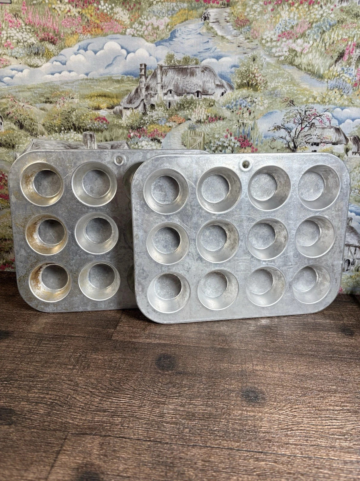 Vintage Pair of Two Mirro Aluminum Mini Muffin Pans