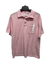 Goodfellow  Co Men's Size L Pink Short Sleeve Polo Shirt NWT