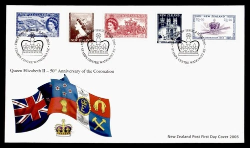 DR WHO 2003 NEW ZEALAND FDC QEII ANIV COMBO $2 M79765