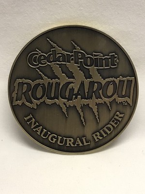 Inaugural Rider Rougarou Roller Coaster Cedar Point Amusement Park Ohio 3  Coin