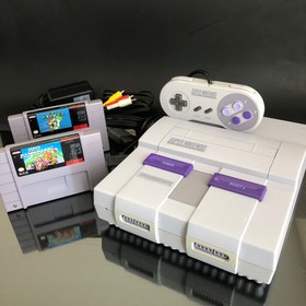 SUPER NINTENDO SNES Console System Choose Bundle Mario All Stars Kart & World