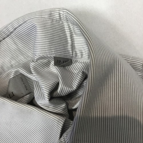 Canali Men’s White Striped Cotton Shirt, Size 39 - Picture 4 of 4