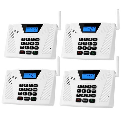 SANZUCO Intercoms Wireless for Home Upgraded, Hands Free Intercom White 