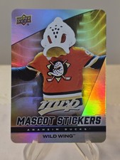 2025 26 Upper Deck MVP Wild Wing Anaheim Ducks Mascot Stickers Insert Card #MS-1