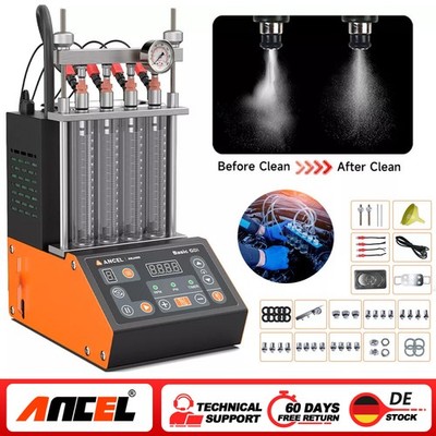 Car Fuel Injector Cleaner GDI Ultrasonic Cleaning Machine 4-Cylinder Tester