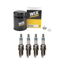 Wix Engine Oil Filter & Denso 4 Iridium Power Spark Plugs kit for Civic Element