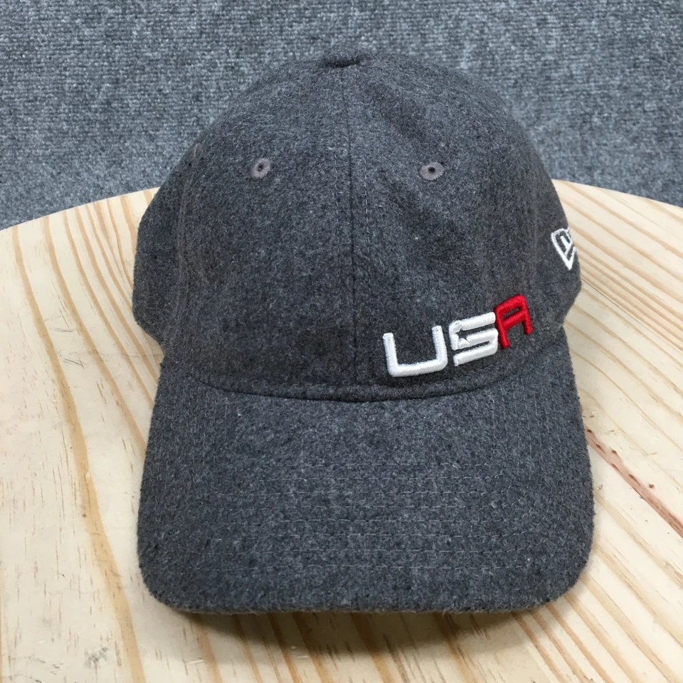 USA New Era Ryder Golf Hat Unisex Gray One Size Fits All Adjustable Curved Brim - Image 2 of 4