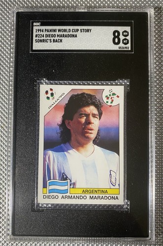 1994 Panini World Cup Story #224 Diego Maradona Sonric Back SGC 8