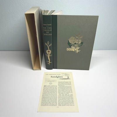 Vintage On The Origin Of Species Charles Darwin 1963 Heritage Club Book Slipcase
