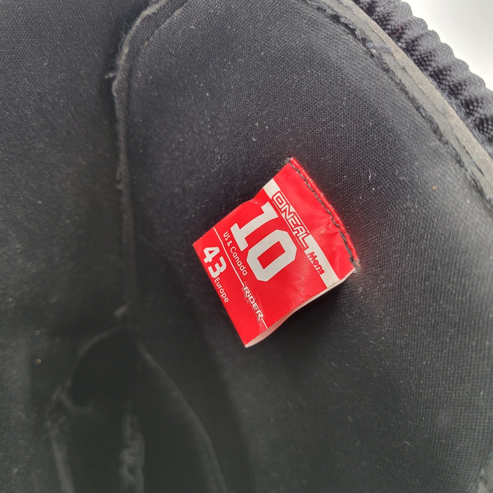 O'Neal Rider Black Motorcycle Motocross Boots Off Road Dirt US Men's Size 10