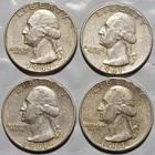 1961-P Washington Quarters 25¢ 90% Silver Coins (Set of 4) Philadelphia Mint