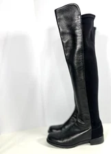 Stuart Weitzman 5050 Over the Knee Stretch Boots Womens 6.5M Black Leather