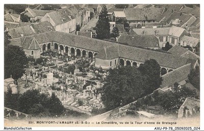AXU-P9-0706-78 - MONTFORT-L'AMOURY - Le Cimetiere vu de la Tour d'Anne de Bret