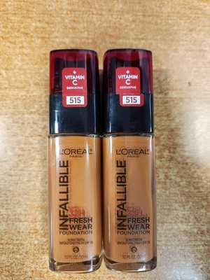 2 Pk: L'OREAL Infallible 32H Fresh Wear Foundation SPF25, 515 Copper  (J2958)