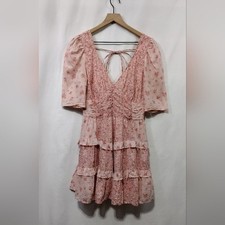 New Amercian Eagle Floral Babydoll Dress Women's M Pink Barbiecore Cottagecore