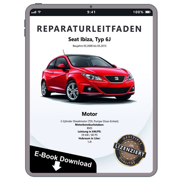 Seat Ibiza 6J (08-15) 3-Zyl. 1,4L Dieselmotor TDI 80 PS Reparaturleitfaden Ebook-image
