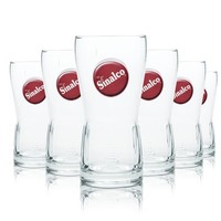 6X Sinalco Glas 0,3L Becher GläSer Relief Kontur Limo Softdrink Gastro Geeicht