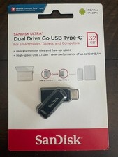 NEW SanDisk 32GB Ultra Dual Drive Go USB Type-C Flash Memory Phone / Tablet