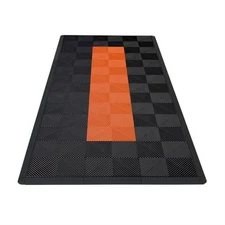 Swisstrax MAT-RPS-RUNR801 Ribtrax Pro Garage Floor Mat Blk/Orange