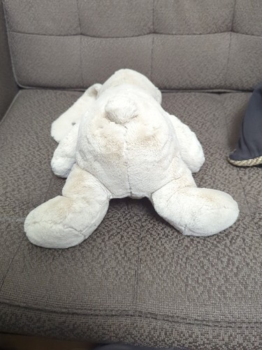 Steiff Hoppie Rabbit Friends Soft & Cuddly Large 38cm Plush Light Grey 080487 - Picture 9 of 13