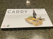 Caddy Picnic Deluxe Cutting Board with Wine & Cheese Tools