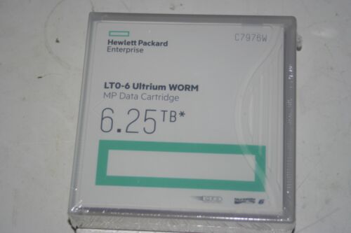 NEU NEW Original HP LTO-6 Ultrium RW 6,25TB Data Cartridge P/N  C7976W Top Part - Afbeelding 1 van 2