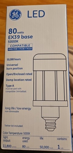 GE 88099 80W LED Bulb - White Barn Or Warehouse Led Replacement Bulb - Picture 1 of 4
