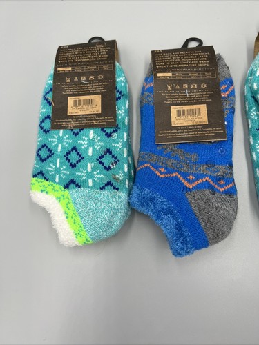 4 Pairs Youth Field & Stream Cozy Cabin Grip Bottom Socks, Aloe Infused, Sz 10-4 - Picture 3 of 7