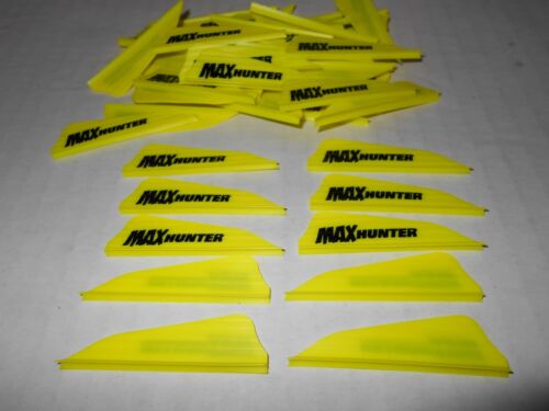 100 AAE Max Hunter 2.1" YELLOW Vanes arizona archery equipment arrow fletching   - Photo 1/1