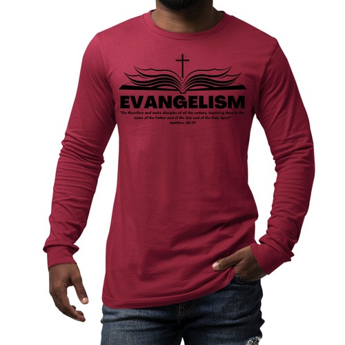 Mens Long Sleeve Graphic T-shirt Evangelism - Go Therefore and Make - Picture 20 of 60