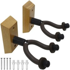 2 x Guitar Wall Mount Hanger Hook Bracket Holder Stand Acoustic Bass Electric