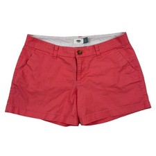 Old Navy Everyday Chino Shorts Coral Size 4P 4 Petite 4.5" Inseam Stretch