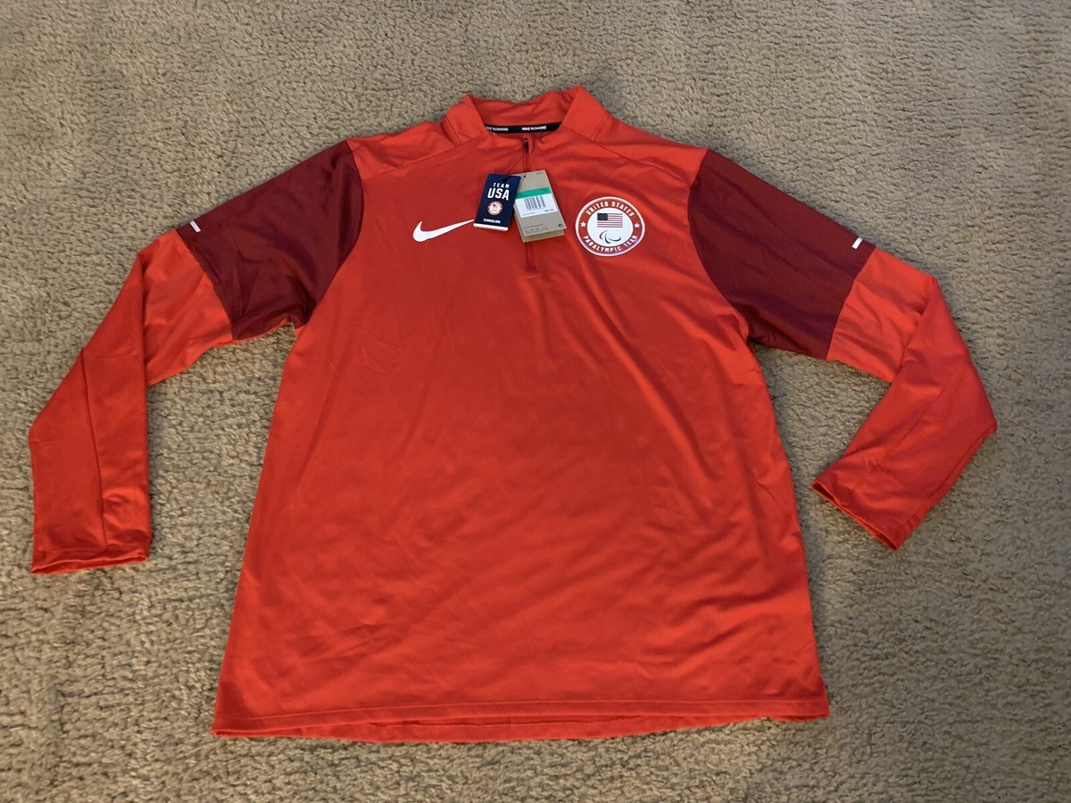 Nike Team USA Olympic Team Dri Fit 1/4 Zip Running Top Size