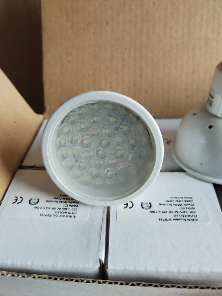 10pcs gu10-a42 led bulb white 90° 2.8W SY9714 K14C1 - Image 2 of 4