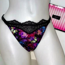 🔥Victoria Secret floral panty thong SZ Medium NEW