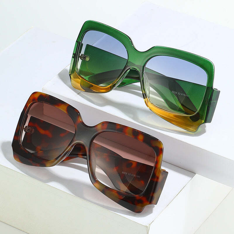 Autumn Fashion Large Rim Internet-famous Sunglasses Personality Thick Leg Sungla